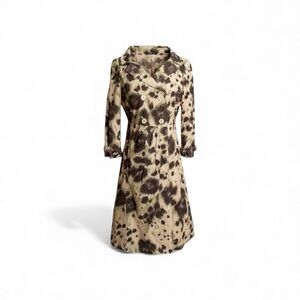 Valentino red Patterned Long Sleeve Coat